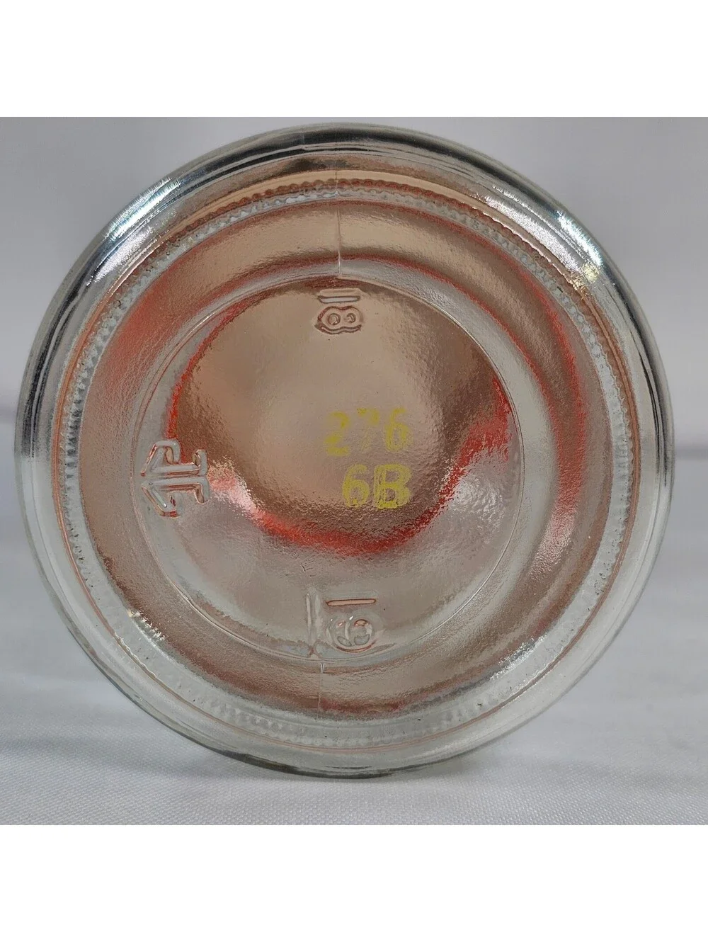 Vintage Sanka Brand Clear Glass Coffee Jar with Orange Lid Collectible Storage